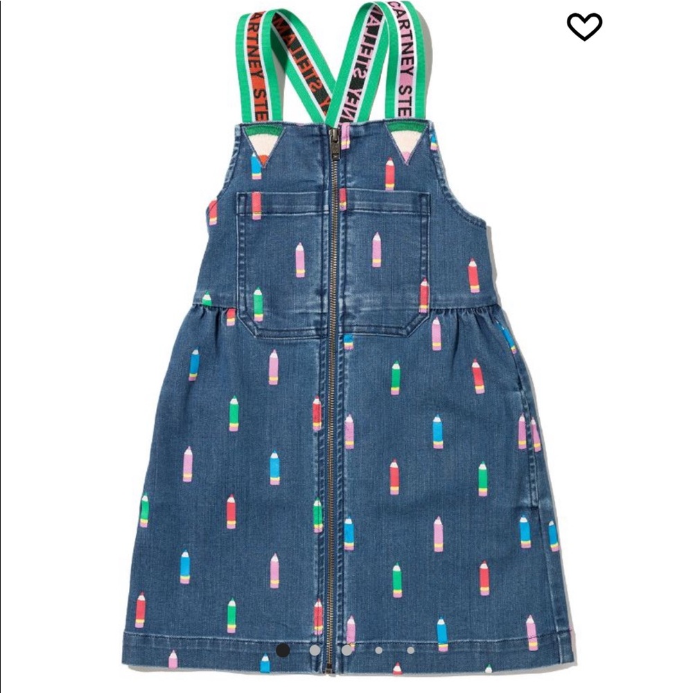 Stella McCartney kids pencil print denim dress